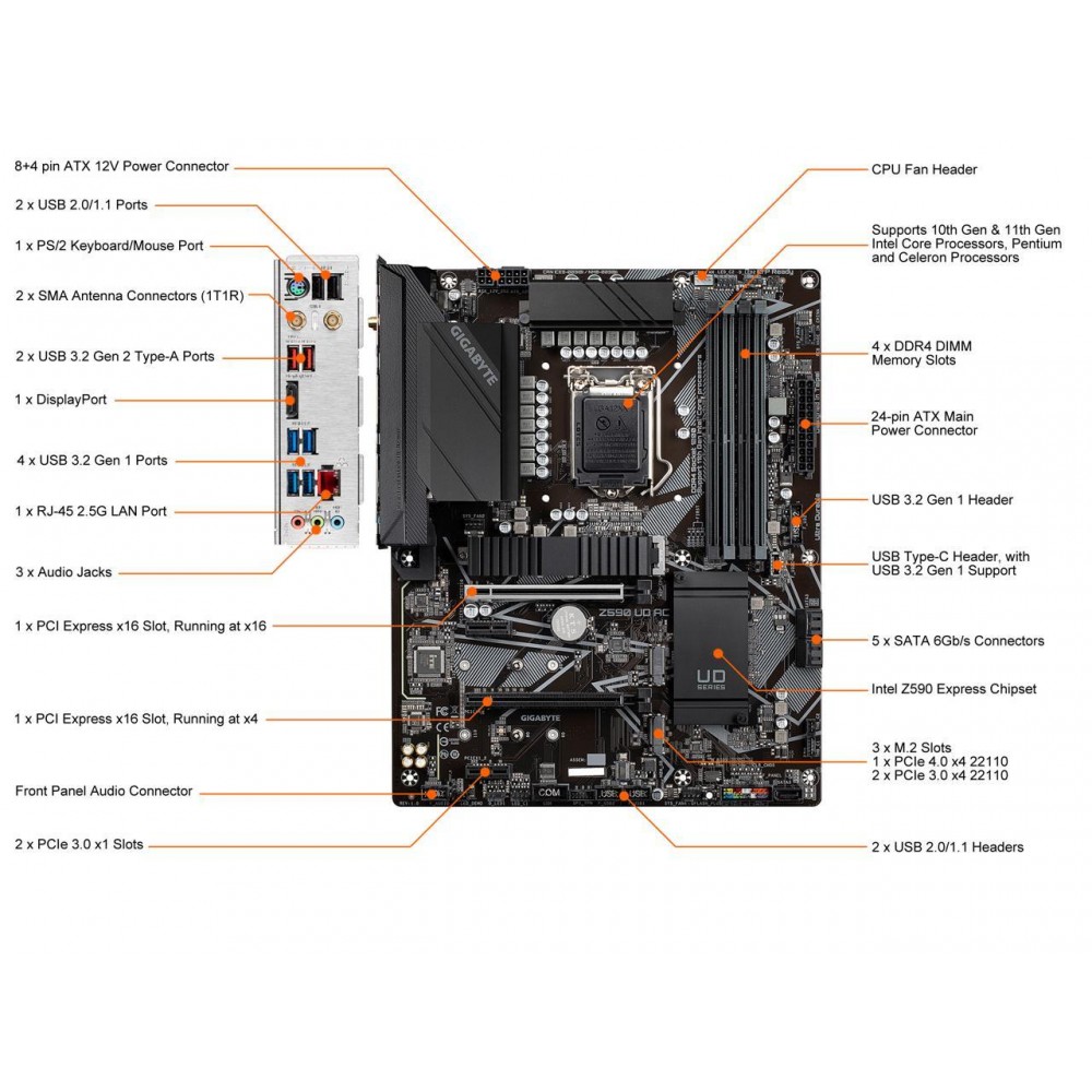 Gigabyte Z590 UD AC Motherboard Best Price in India on Thevaluestore.in